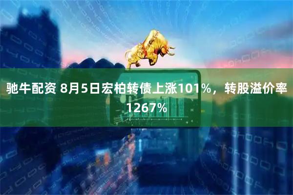 驰牛配资 8月5日宏柏转债上涨101%，转股溢价率1267%